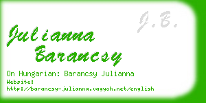 julianna barancsy business card